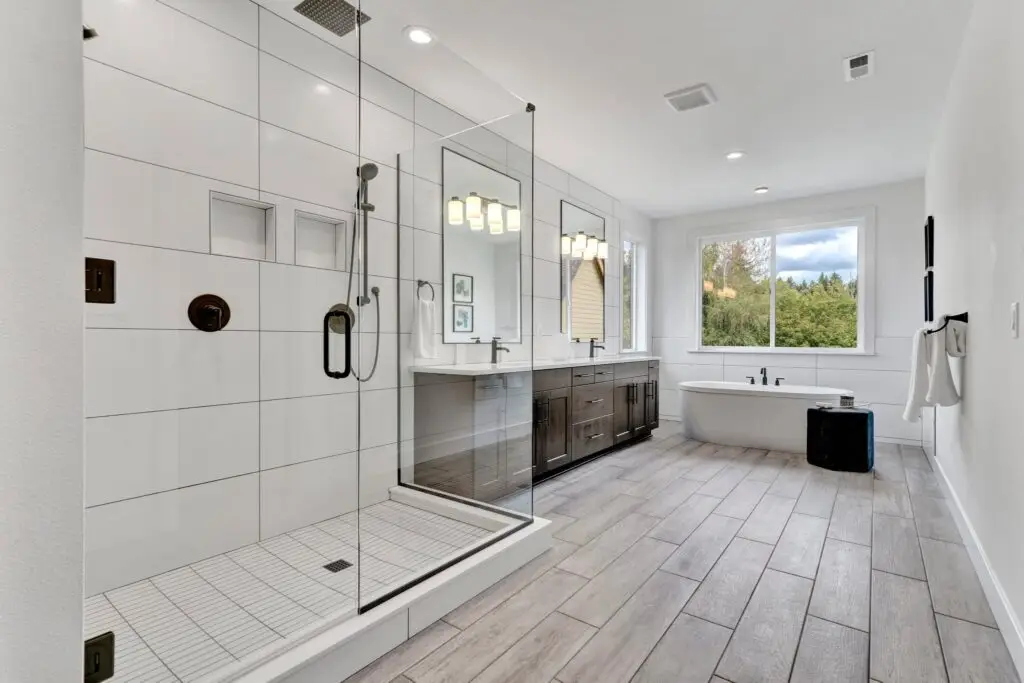 Portland Flooring, Tile Shower, Flooring Installation, Countertops, Hardwood Flooring, Tile Backsplash