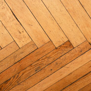 worn flooring in a Portland home